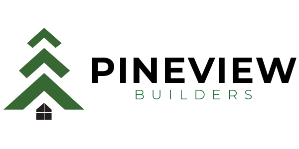 Pineview Builders logo featuring a stylized tree design, representing a general contracting business specializing in residential and commercial construction services in the Twin Cities area.
