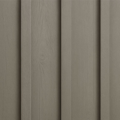 Textured fiber cement siding panels in a muted gray color, illustrating durable and stylish siding options offered by Pineview Builders for residential and commercial properties.